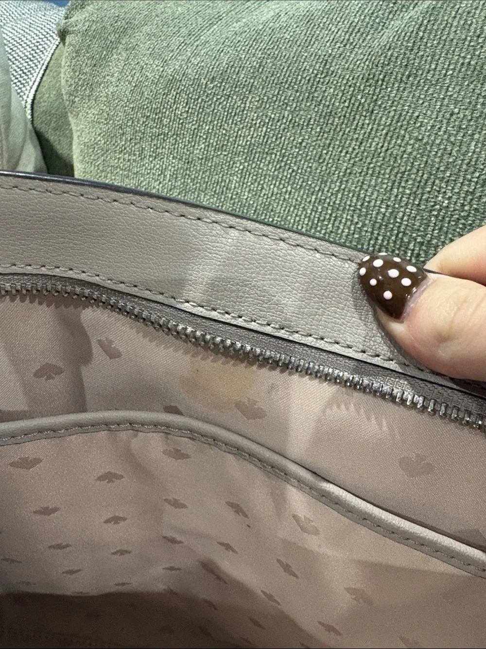 kate spade pale pink leather tote